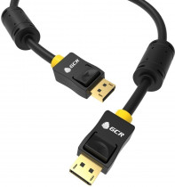 Кабель GREENCONNECT GCR PROF 10.0m DisplayPort v1.4, 8 K 60Hz, 4 K 165Hz, 20M/20M, черный, ферритовые кольца, 28/28 AWG, (GCR-51913)