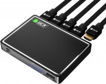 Разветвитель GREENCONNECT HDMI 2.0, 1x4 Greenline, 4K 60Hz / 1080p 120Hz 4:4:4, USB Charge, (GL-vA08)