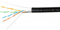 Кабель SKYNET FTP outdoor 4x2x0,51 на тросу, медный, FLUKE TEST, кат.5e, однож., 305 м (CSP-FTP-4-CU-OUTR)