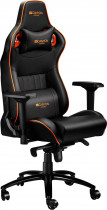 Кресло CANYON искусственная кожа, до 150 кг, материал крестовины: металл, механизм качания, поясничный упор, цвет: оранжевый, чёрный, Corax Black/Orange (CND-SGCH5)
