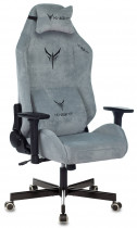 Кресло KNIGHT игровое N1 Fabric серо-голубой Light-28 с подголов. крестовина металл (KNIGHT N1 SKY)