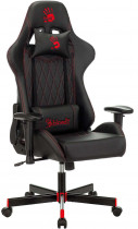 Кресло A4TECH искусственная кожа, до 150 кг, материал крестовины: металл, механизм качания, поясничный упор, цвет: красный, чёрный (BLOODY GC-800)