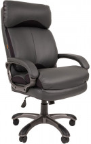 Кресло CHAIRMAN искусственная кожа, до 150 кг, материал крестовины: пластик, механизм качания, цвет: серый, 505 Grey (7051147)