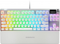 Клавиатура STEELSERIES проводная, механическая, переключатели QX2 Red, подсветка клавиш, USB, Apex 7 TKL Ghost, белый (Steelseries 64656)