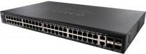 Коммутатор CISCO управляемый, уровень 3, 48 портов Ethernet 1 Гбит/с, 2 uplink/стек/SFP (до 10 Гбит/с), поддержка PoE/PoE+, установка в стойку, USB-порт (SG350X-48MP-K9-EU)