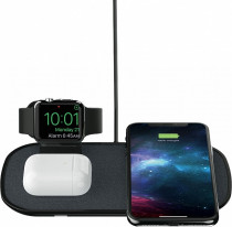 БЗУ MOPHIE 3-in-1 Wireless Charging Pad. Цвет черный. 3-in-1 Wireless Charging Pad - Black (409903655)