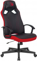 Кресло A4TECH текстиль, до 181 кг, материал крестовины: пластик, механизм качания, цвет: чёрный, красный (BLOODY GC-150)