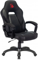 Кресло A4TECH текстиль/искусственная кожа, до 181 кг, материал крестовины: пластик, механизм качания, цвет: чёрный (BLOODY GC-370)