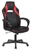 Кресло A4TECH текстиль/искусственная кожа, до 181 кг, материал крестовины: пластик, механизм качания, цвет: чёрный, красный (BLOODY GC-300)