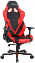 Кресло DXRACER искусственная кожа, до 120 кг, материал крестовины: металл, механизм качания, поясничный упор, цвет: красный, чёрный, Formula (OH/G8200/NR)