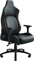 Кресло RAZER искусственная кожа, до 180 кг, материал крестовины: металл, поясничный упор, механизм качания, цвет: зелёный, чёрный, Iskur XL (RZ38-03950100-R3G1)