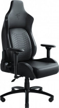 Кресло RAZER искусственная кожа, до 180 кг, материал крестовины: металл, поясничный упор, механизм качания, цвет: чёрный, Iskur XL Black (RZ38-03950200-R3G1)