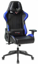 Кресло ZOMBIE искусственная кожа, до 120 кг, материал крестовины: пластик, механизм качания, поясничный упор, цвет: синий, чёрный (VIKING 5 AERO BLUE)