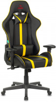 Кресло ZOMBIE искусственная кожа, до 150 кг, материал крестовины: пластик, механизм качания, поясничный упор, цвет: жёлтый, чёрный (VIKING ZOMBIE A4 YEL)