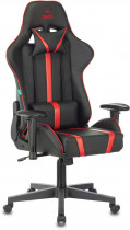 Кресло ZOMBIE искусственная кожа, до 150 кг, материал крестовины: пластик, механизм качания, поясничный упор, цвет: красный, чёрный (VIKING ZOMBIE A4 RED)