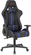 Кресло ZOMBIE текстиль/искусственная кожа, до 150 кг, материал крестовины: пластик, механизм качания, поясничный упор, цвет: голубой, чёрный (VIKING ZOMBIE A4 BL)