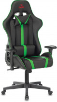 Кресло ZOMBIE текстиль/искусственная кожа, до 150 кг, материал крестовины: пластик, механизм качания, поясничный упор, цвет: зелёный, чёрный (VIKING ZOMBIE A4 GN)