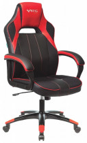 Кресло ZOMBIE текстиль/искусственная кожа, до 120 кг, материал крестовины: пластик, механизм качания, цвет: красный, чёрный (VIKING 2 AERO RED)