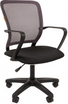 Кресло CHAIRMAN текстиль, до 100 кг, материал крестовины: пластик, спинка из сетки, цвет: серый, чёрный, 698 LT Grey (7065242)