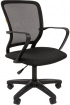 Кресло CHAIRMAN текстиль, до 100 кг, материал крестовины: пластик, спинка из сетки, цвет: чёрный, 698 LT Black (7065241)