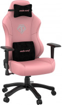 Кресло ANDA SEAT искусственная кожа, до 100 кг, материал крестовины: пластик, механизм качания, поясничный упор, цвет: розовый, чёрный, Phantom 3 Pink L (AD18Y-06-P-PV)