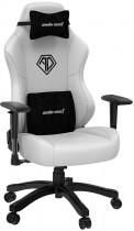 Кресло ANDA SEAT искусственная кожа, до 100 кг, материал крестовины: пластик, поясничный упор, механизм качания, цвет: белый, чёрный, Phantom 3 Cloudy White L (AD18Y-06-W-PV)