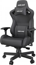 Кресло ANDA SEAT искусственная кожа, до 180 кг, материал крестовины: металл, механизм качания, поясничный упор, цвет: чёрный, Kaiser 2 Black XL (AD12XL-07-B-PV-B01)