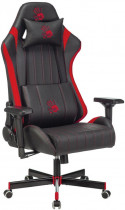 Кресло A4TECH искусственная кожа, до 181 кг, материал крестовины: металл, механизм качания, поясничный упор, цвет: красный, чёрный (BLOODY GC-990)