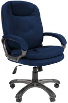 Кресло CHAIRMAN текстиль, до 120 кг, материал крестовины: пластик, механизм качания, цвет: синий, Home 668 Blue (7075978)