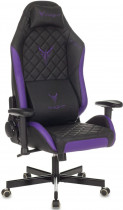 Кресло KNIGHT искусственная кожа, до 150 кг, материал крестовины: металл, механизм качания, поясничный упор, цвет: фиолетовый, чёрный (KNIGHT EXPLORE BV)