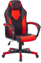 Кресло ZOMBIE искусственная кожа, до 181 кг, материал крестовины: пластик, механизм качания, цвет: красный, чёрный, Game 17 Black/Red (ZOMBIE GAME 17 RED)