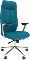 Кресло CHAIRMAN текстиль, до 120 кг, материал крестовины: металл, цвет: бирюзовый, серебристый, Home Vista Turquoise (7083049)