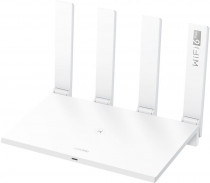 Маршрутизатор HUAWEI Wi-Fi роутер, 2.4/5 ГГц, стандарт Wi-Fi: 802.11ax, максимальная скорость: 2976 Мбит/с, 3xLAN 1000 Мбит/с, WS7200 белый, AX3 QUAD-CORE (53037711)
