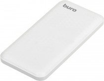 Внешний аккумулятор BURO 10000 мАч, выход: USB, USB Type-C, вход: microUSB, USB Type-C, максимальный ток: 2.1 А, индикатор заряда, белый (BP10G10PWT)
