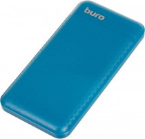 Внешний аккумулятор BURO 10000 мАч, выход: USB, USB Type-C, вход: microUSB, USB Type-C, максимальный ток: 2.1 А, индикатор заряда, синий (BP10G10PBL)