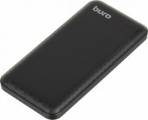 Внешний аккумулятор BURO 10000 мАч, выход: USB, USB Type-C, вход: microUSB, USB Type-C, максимальный ток: 2.1 А, индикатор заряда, черный (BP10G10PBK)