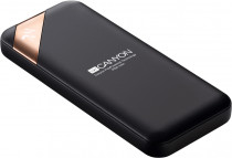 Внешний аккумулятор CANYON 5000 мАч, выход: USB, вход: microUSB, USB Type-C, максимальный ток: 2.1 А, индикатор заряда, Black (CNE-CPBP5B)