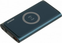Внешний аккумулятор DIGMA 10000 мАч, выход: USB, USB Type-C, вход: Lightning, microUSB, USB Type-C, максимальный ток: 3 А, быстрая зарядка, беспроводная зарядка, синий (DGPQ10G22CBL)
