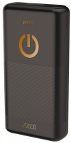 Внешний аккумулятор PERFEO 20000 мАч, выход: 2xUSB, USB Type-C, вход: microUSB, USB Type-C, максимальный ток: 2.1 А, быстрая зарядка, индикатор заряда, Black (PF_B4298)