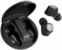 TWS гарнитура GEOZON беспроводные наушники с микрофоном, затычки, динамические излучатели, Bluetooth, 20-20000 Гц, импеданс: 32 Ом, работа от аккумулятора до 4 ч, Space Black, чёрный (G-S07BLK)