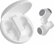 TWS гарнитура GEOZON беспроводные наушники с микрофоном, затычки, динамические излучатели, Bluetooth, 20-20000 Гц, импеданс: 32 Ом, работа от аккумулятора до 4 ч, Space White, белый (G-S07WHT)