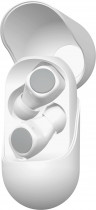 TWS гарнитура GEOZON беспроводные наушники с микрофоном, затычки, динамические излучатели, Bluetooth, 20-20000 Гц, импеданс: 32 Ом, работа от аккумулятора до 4 ч, Wave White, белый (G-S08WHT)