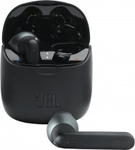 TWS гарнитура JBL беспроводные наушники с микрофоном, вкладыши, динамические излучатели, Bluetooth, 20-20000 Гц, импеданс: 32 Ом, работа от аккумулятора до 5 ч, Tune 225 TWS Black, чёрный (JBLT225TWSBLK)