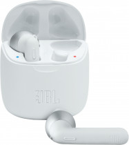 TWS гарнитура JBL беспроводные наушники с микрофоном, вкладыши, динамические излучатели, Bluetooth, 20-20000 Гц, импеданс: 32 Ом, работа от аккумулятора до 5 ч, Tune 225 TWS White, белый (JBLT225TWSWHT)