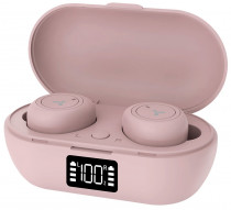 TWS гарнитура ACCESSTYLE беспроводные наушники с микрофоном, вкладыши, динамические излучатели, Bluetooth, 20-20000 Гц, импеданс: 32 Ом, работа от аккумулятора до 4 ч, розовый (Melon TWS Pink)