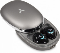 TWS гарнитура ACCESSTYLE беспроводные наушники с микрофоном, затычки, динамические излучатели, Bluetooth, 20-20000 Гц, импеданс: 16 Ом, работа от аккумулятора до 4 ч, серый (Lavender TWS Grey)