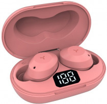 TWS гарнитура ACCESSTYLE беспроводные наушники с микрофоном, затычки, динамические излучатели, Bluetooth, 20-20000 Гц, импеданс: 32 Ом, работа от аккумулятора до 5 ч, розовый (Fox TWS Pink)