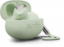 TWS гарнитура SUDIO беспроводные наушники с микрофоном, затычки, динамические излучатели, Bluetooth, 20-20000 Гц, импеданс: 16 Ом, работа от аккумулятора до 7.3 ч, T2 Jade, зелёный (T2JAD)