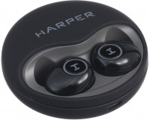 TWS гарнитура HARPER беспроводные наушники с микрофоном, затычки, динамические излучатели, Bluetooth, 20-20000 Гц, работа от аккумулятора до 4 ч, чёрный (HB-522 BLACK)