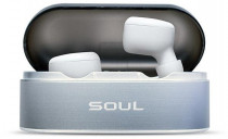 TWS гарнитура SOUL ELECTRONICS беспроводные наушники с микрофоном, затычки, динамические излучатели, Bluetooth, 20-20000 Гц, импеданс: 16 Ом, белый (ST-XS white)